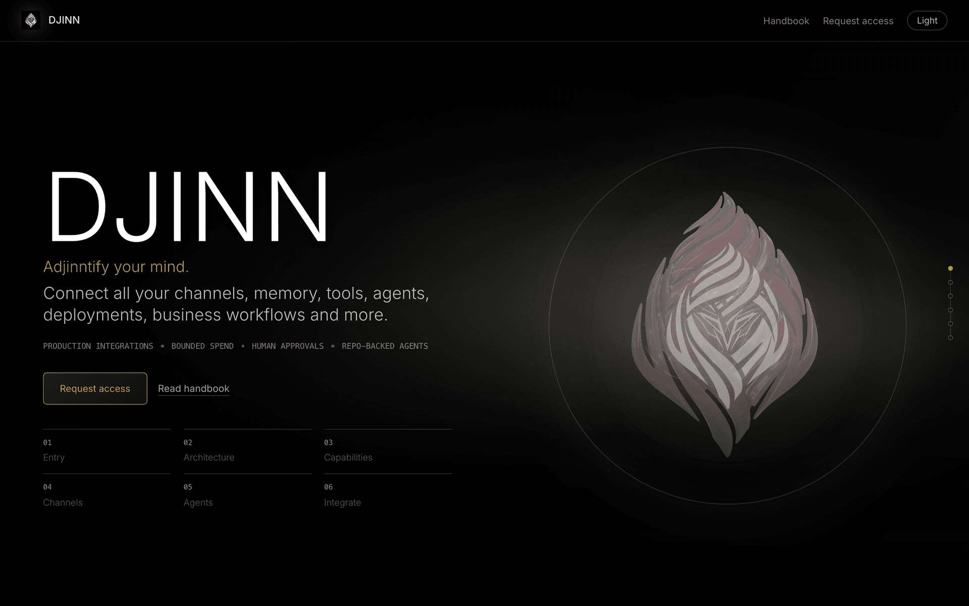 DJINN’s public website