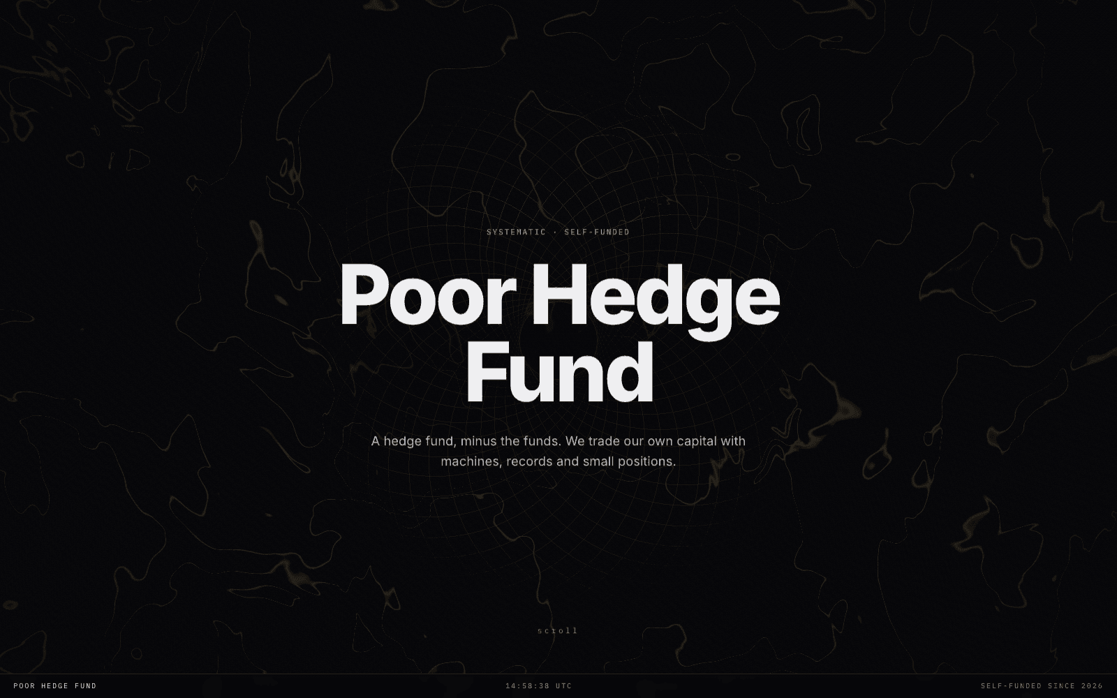 Poor Hedge Fund’s public website