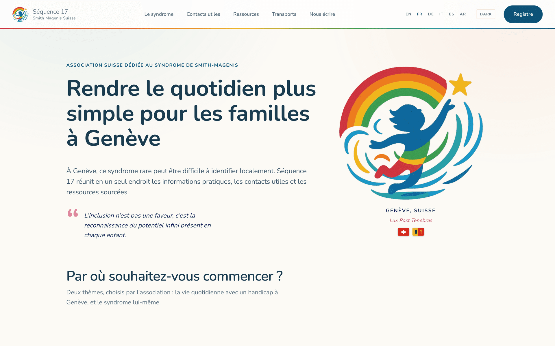 Séquence 17’s Smith-Magenis website