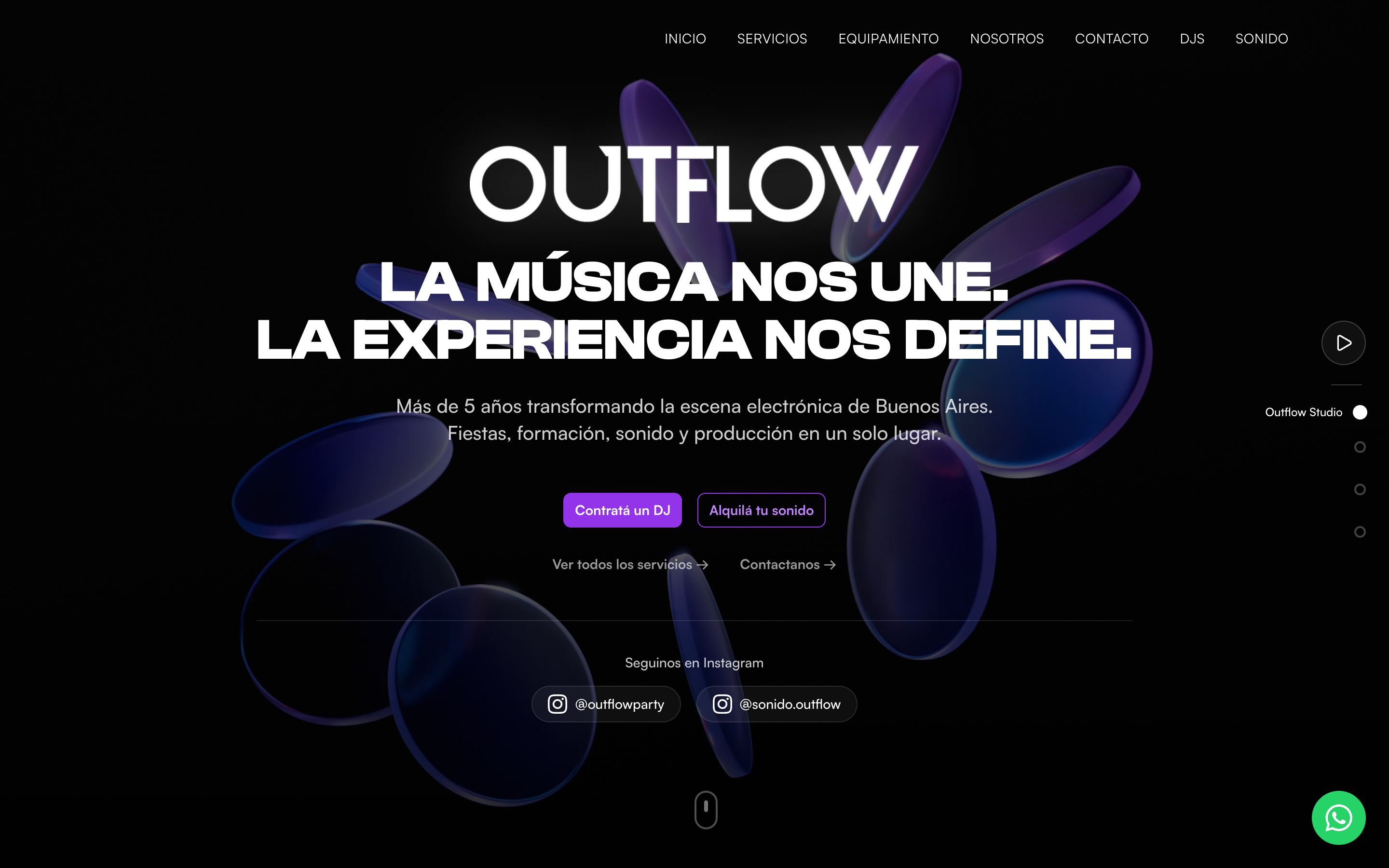 Outflow — live site
