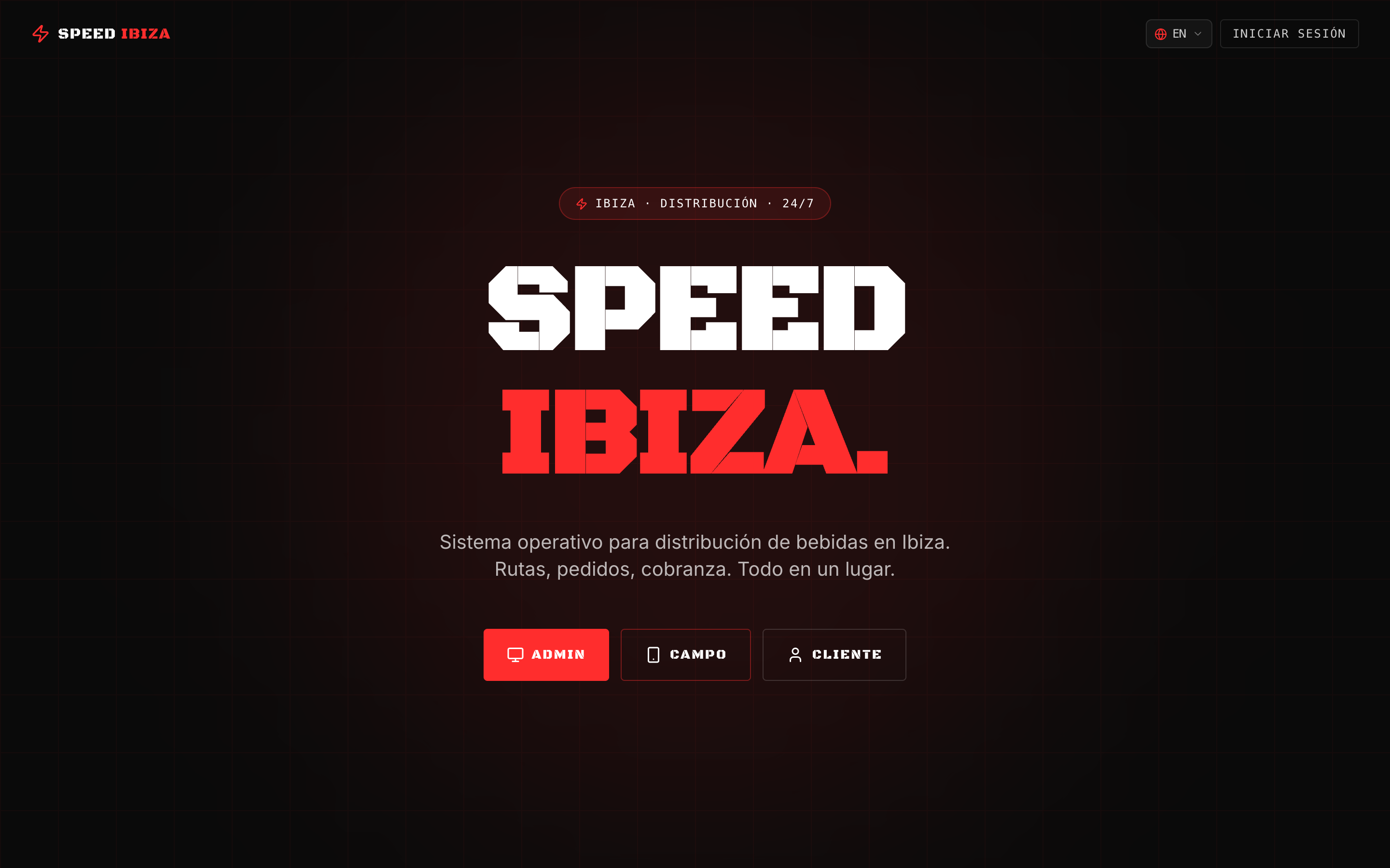 Speed Ibiza — live site